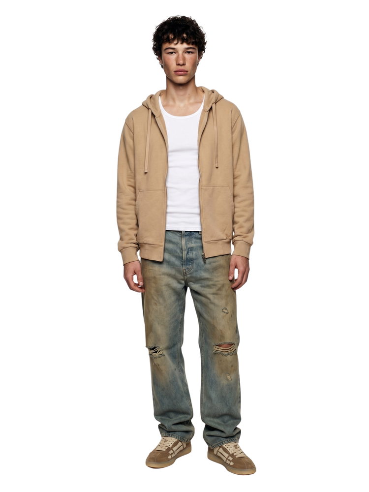 Sand "Reborn" Embellished Hoodie